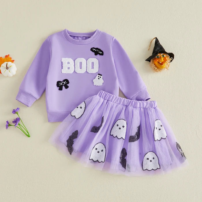 BOO Purple Tulle Skirt Outfit