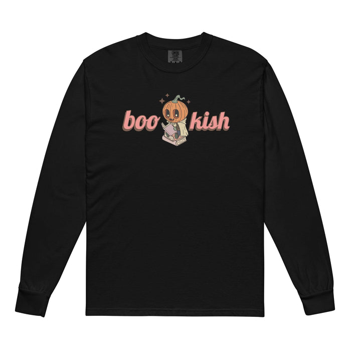 Bookish Halloween Heavyweight Long Sleeve Shirt - The Bean Workshop - book lovers, bookaholic, halloween, long sleeve shirt