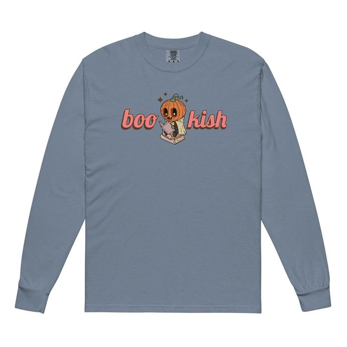 Bookish Halloween Heavyweight Long Sleeve Shirt - The Bean Workshop - book lovers, bookaholic, halloween, long sleeve shirt