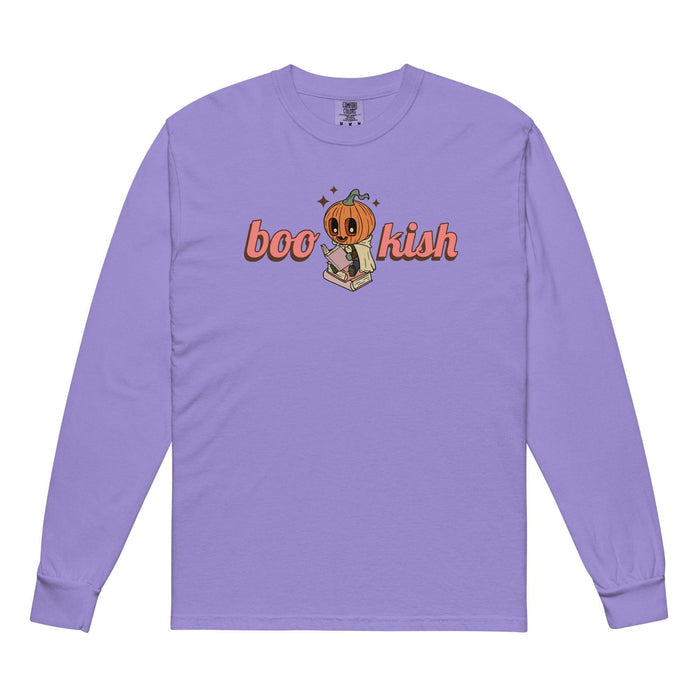 Bookish Halloween Heavyweight Long Sleeve Shirt - The Bean Workshop - book lovers, bookaholic, halloween, long sleeve shirt