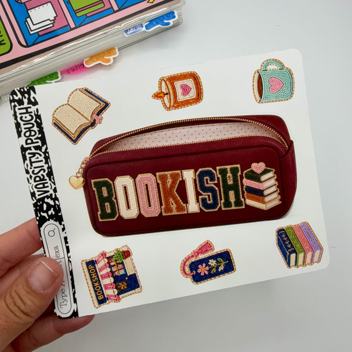 Bookish Varsity Pouch Jumbo Journaling Sticker Pocket