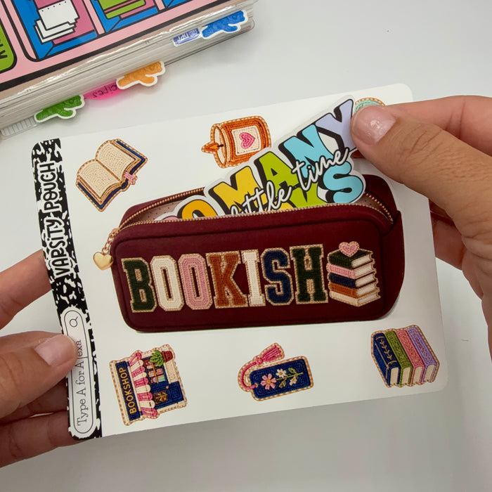 Bookish Varsity Pouch Jumbo Journaling Sticker Pocket