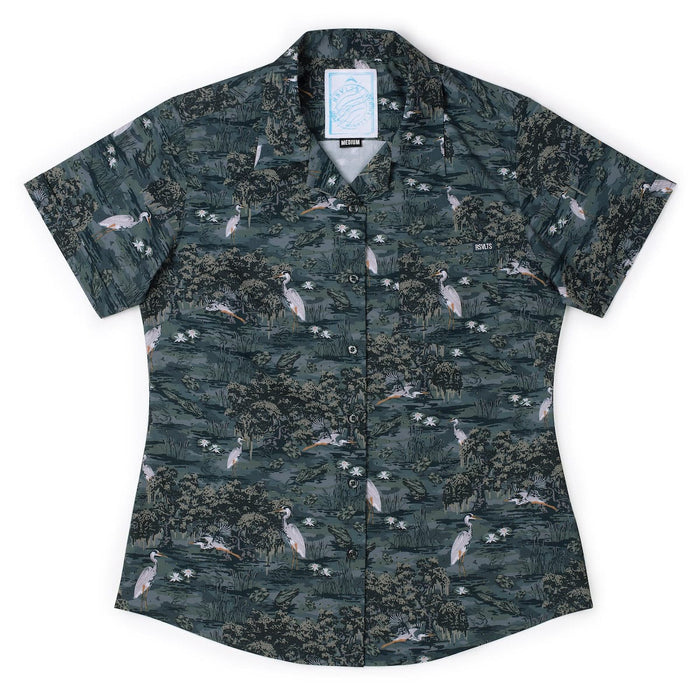 RSVLTS XS RSVLTS Women's Short Sleeve Shirt Born On the Bayou – Women's KUNUFLEX Short Sleeve Shirt Born On the Bayou – Women's KUNUFLEX Short Sleeve Shirt