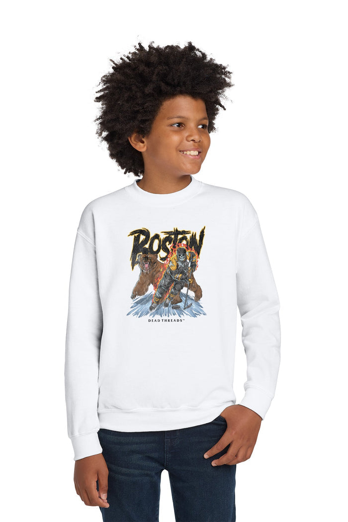 BOSTON HOCKEY KIDS CREWNECK SWEATSHIRT – Kids clothes – Dead Threads Apparel