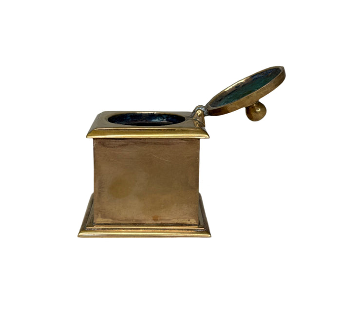 Brass Inkwell.