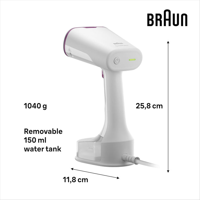Braun QuickStyle 5 Garment Steamer White/Purple Iron – view 3