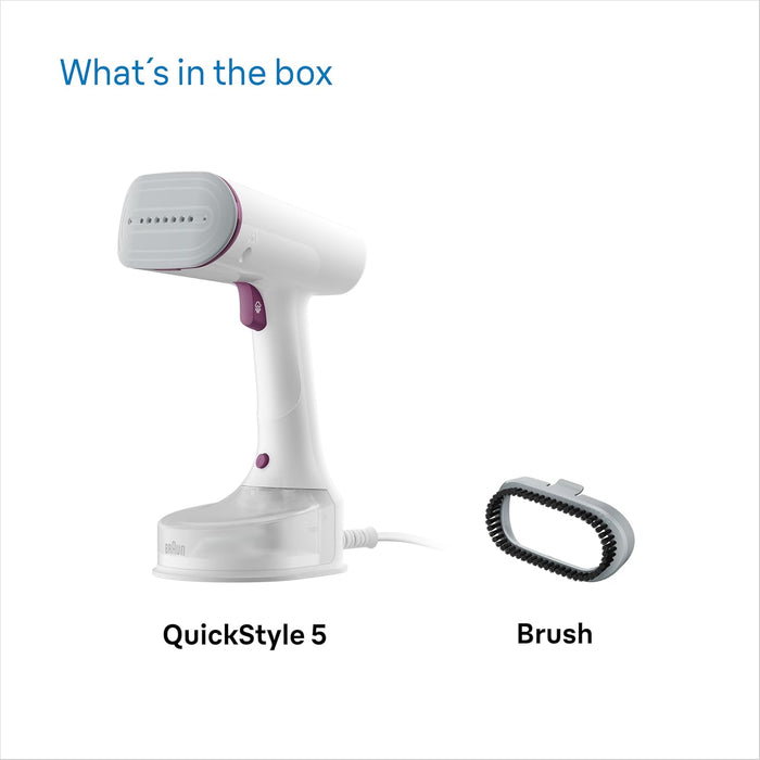 Braun QuickStyle 5 Garment Steamer White/Purple Iron – view 5