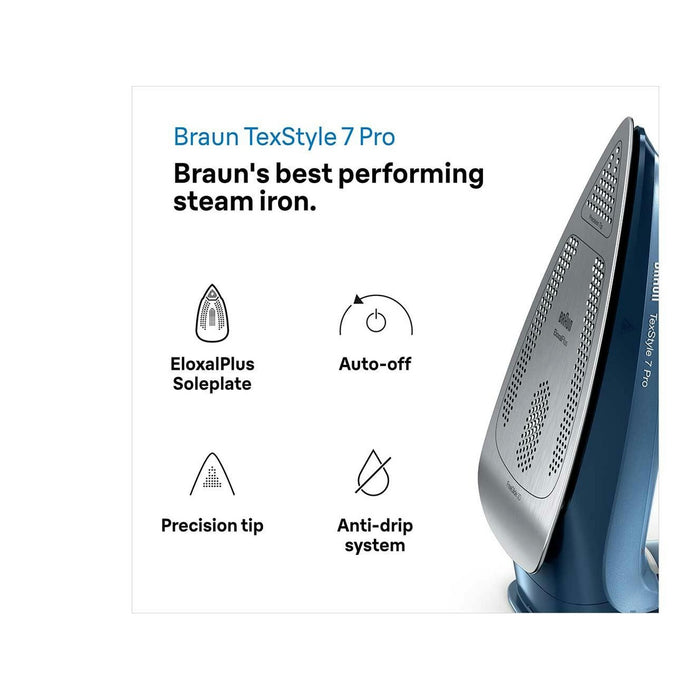 Braun TexStyle 7 Pro Steam Iron Blue – view 2