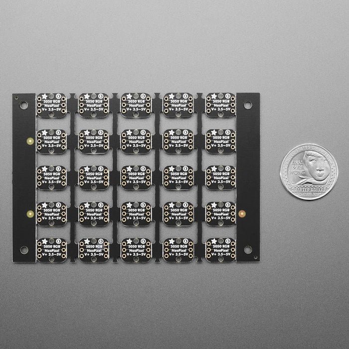 Breadboard-friendly RGB Smart NeoPixel - Sheet of 25 by Adafruit - The Pi Hut