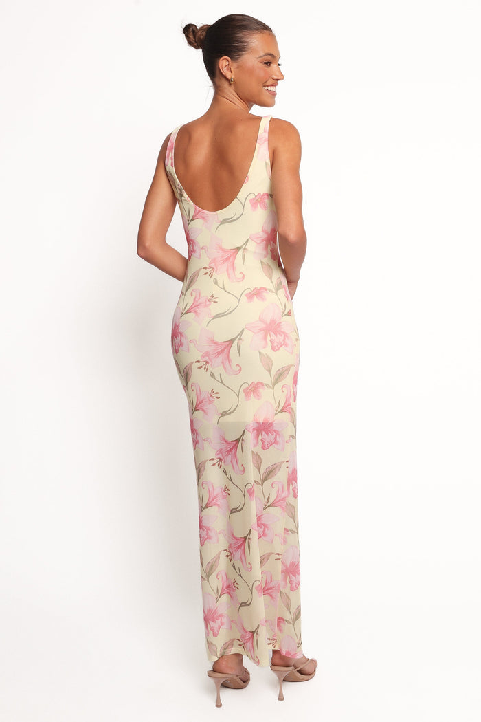Petal and Pup USA DRESSES Brissa Maxi Dress - Yellow Floral