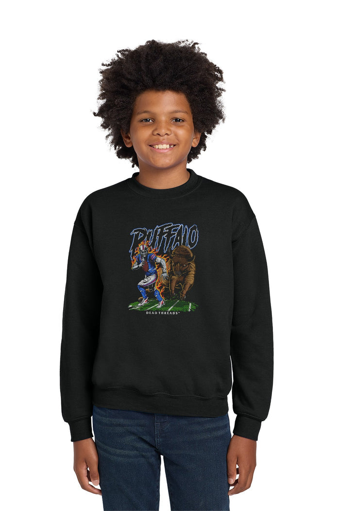 BUFFALO FOOTBALL v2 KIDS CREWNECK SWEATSHIRT – Kids clothes – Dead Threads Apparel