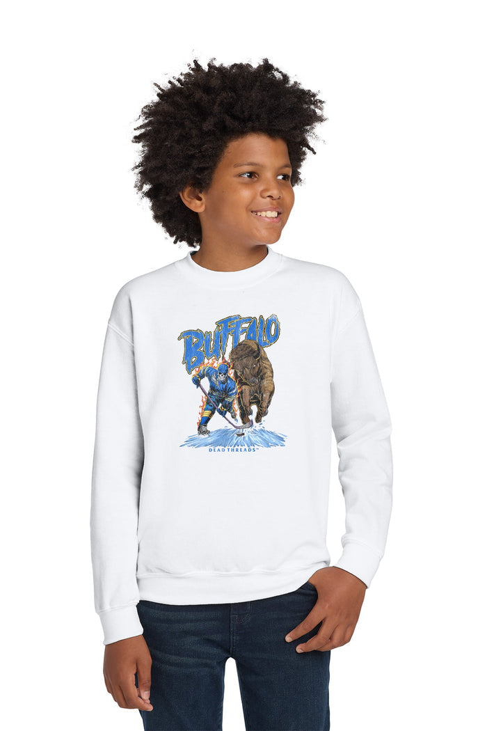 BUFFALO HOCKEY KIDS CREWNECK SWEATSHIRT – Kids clothes – Dead Threads Apparel