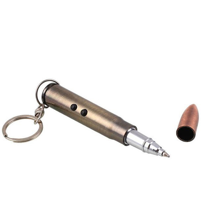 Bullet Keychain - 3in1 Laser Pointer LED Flashlight Ballpoint Pen Key Chain