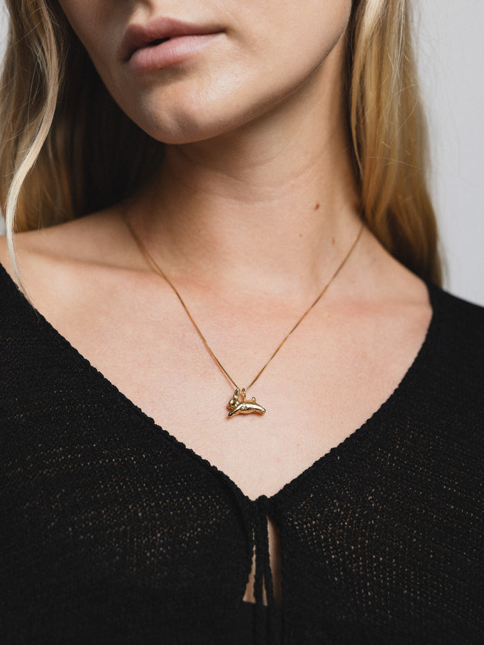 Wolf Circus Bunny Rabbit Charm Pendant Necklace in Gold-Necklaces-wolfcircus.com