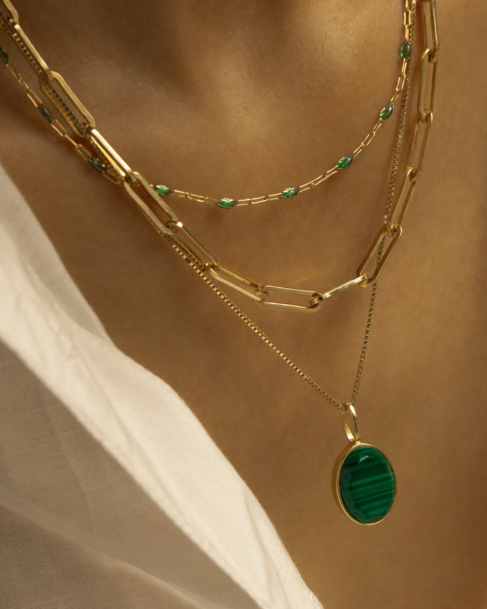 Cameo Malachite Pendant