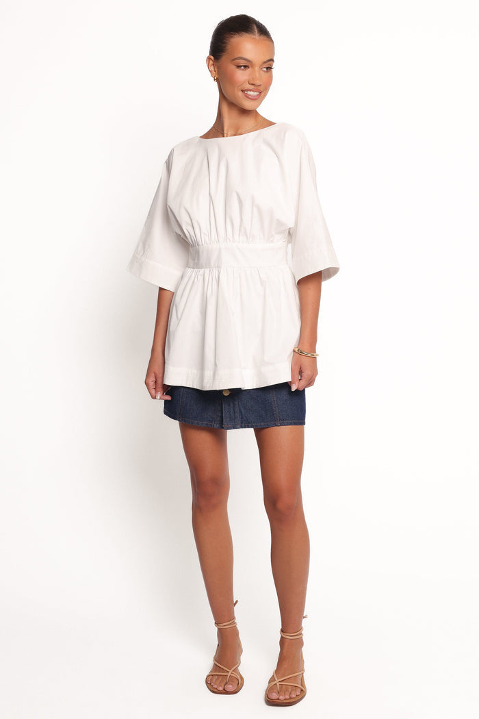 Petal and Pup USA TOPS Camila Open Back Top - White (Hold for Rack)