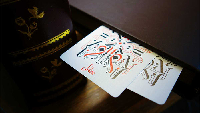 Cardistry Calligraphy Gold Foiled Edition Playing Cards by Bomb Magic
