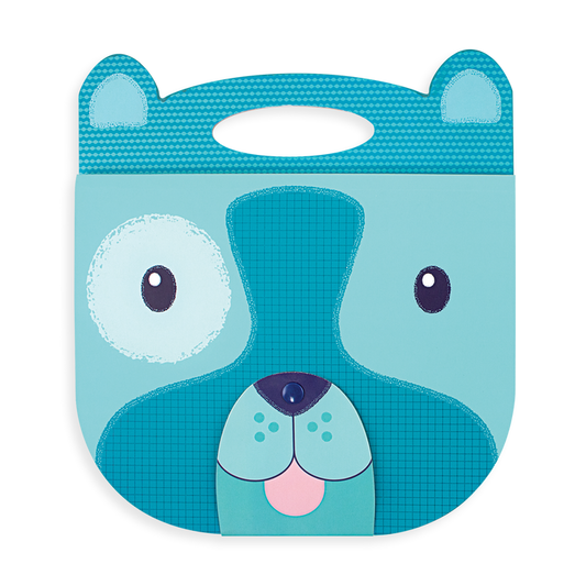 Blue Dog Carry Along Sketchbook with cute nose closure