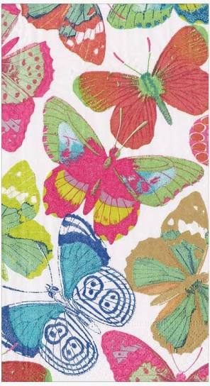 Caspari Butterflies Guest Towels.