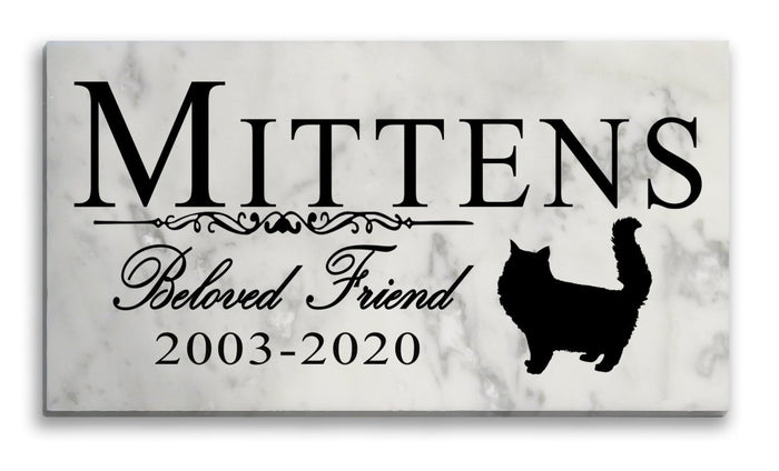 Cat Memorial Stone Plaque