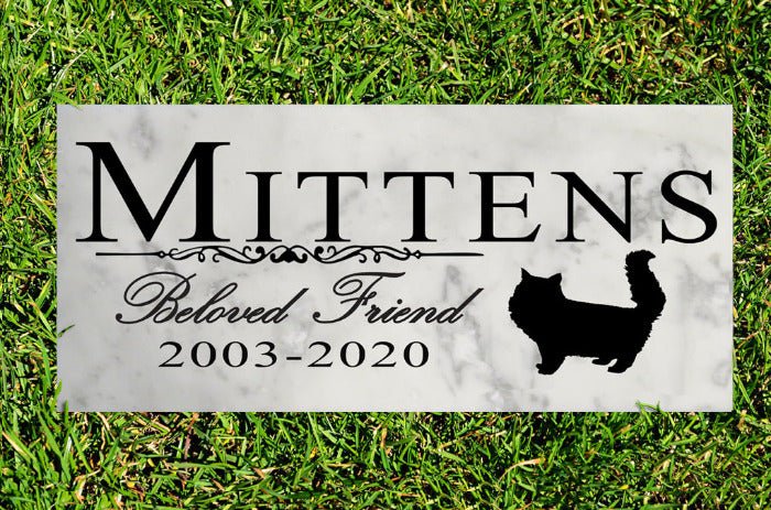 cat memorial garden stone beloved friend