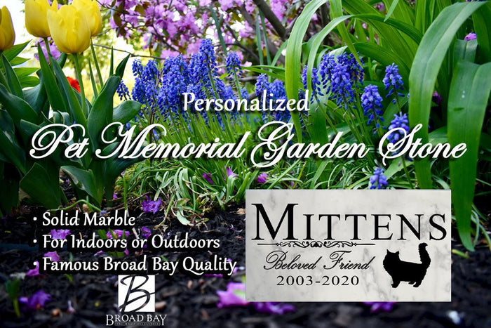 Cat Memorial Stone Plaque Personalized Beloved Friend Marker - Broad Bay Personalized Gifts Shipped Fast
