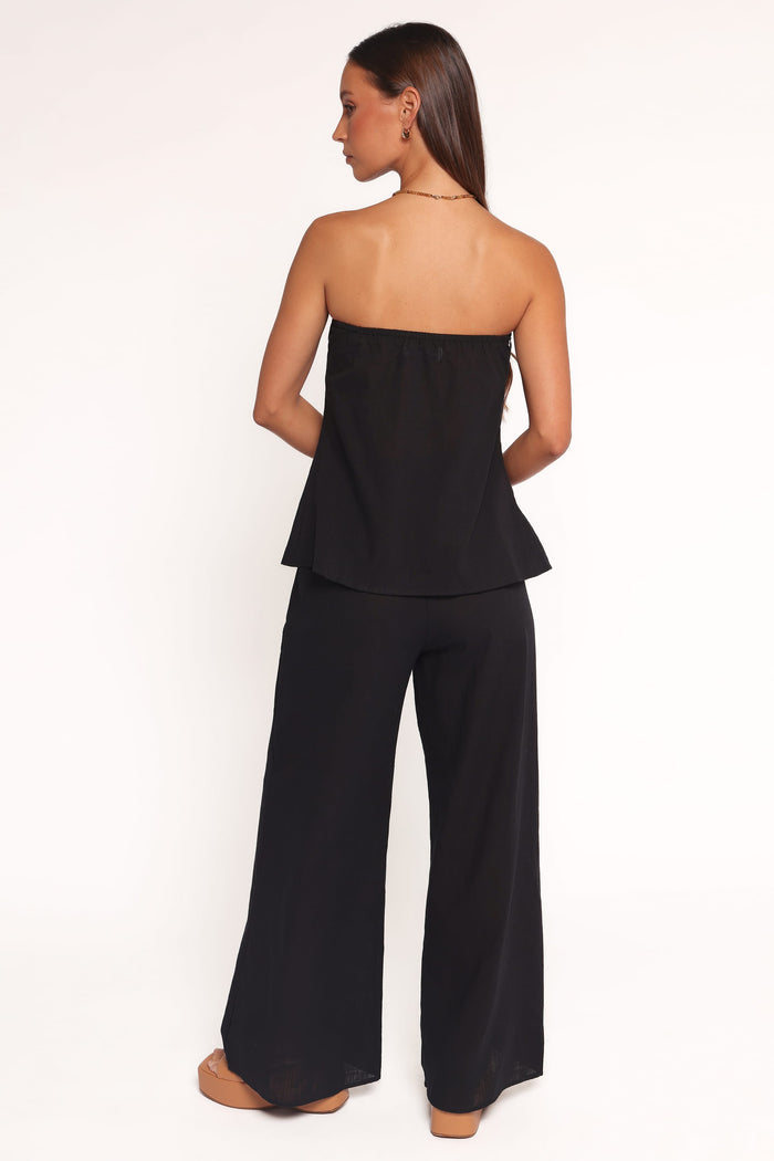 Petal and Pup USA SETS Charlie Strapless Pant Set - Black (Hold for Rack)
