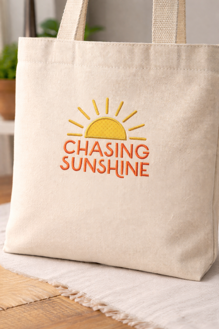 Chasing Sunshine Machine Embroidery Design (Downloadable Pattern)