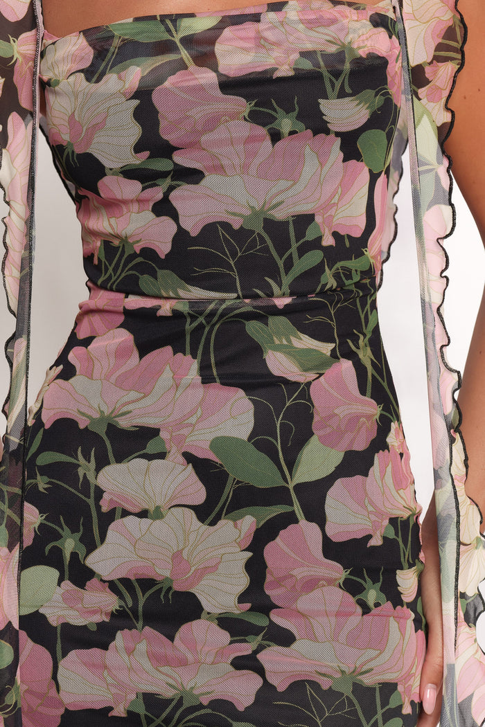 Petal and Pup USA DRESSES Chiara Maxi Dress - Black Floral
