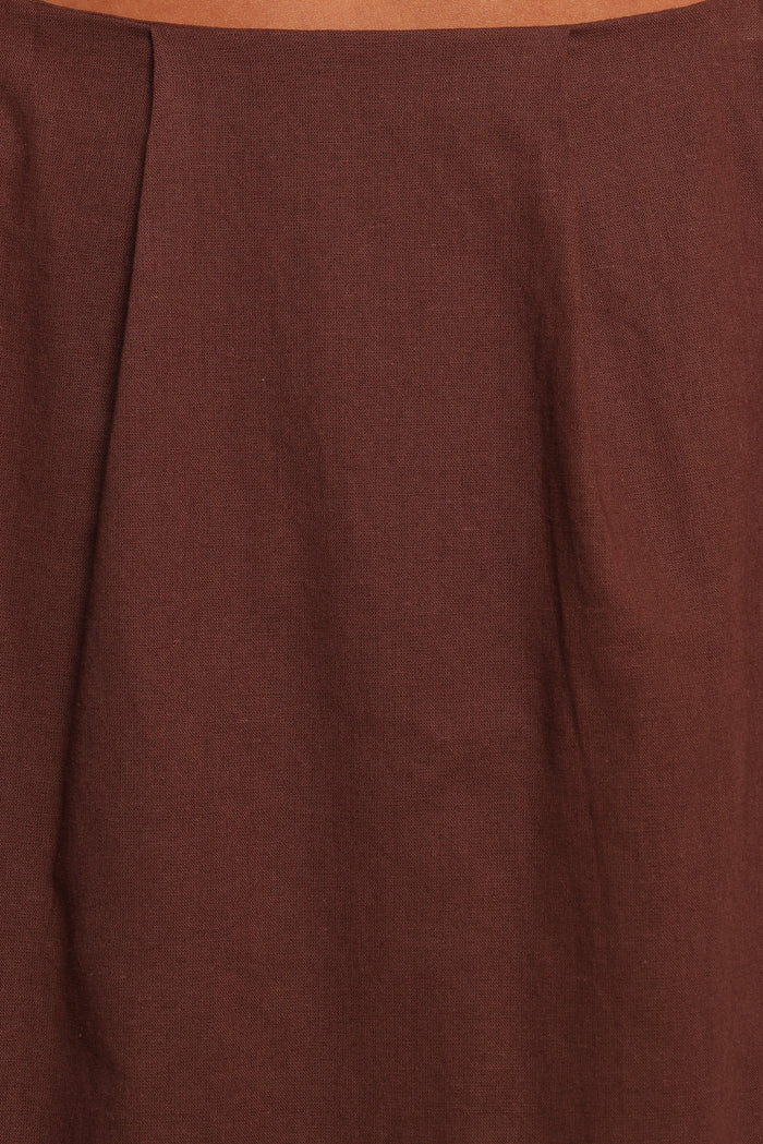 Petal and Pup USA BOTTOMS Chiaro Midi Skirt - Brown