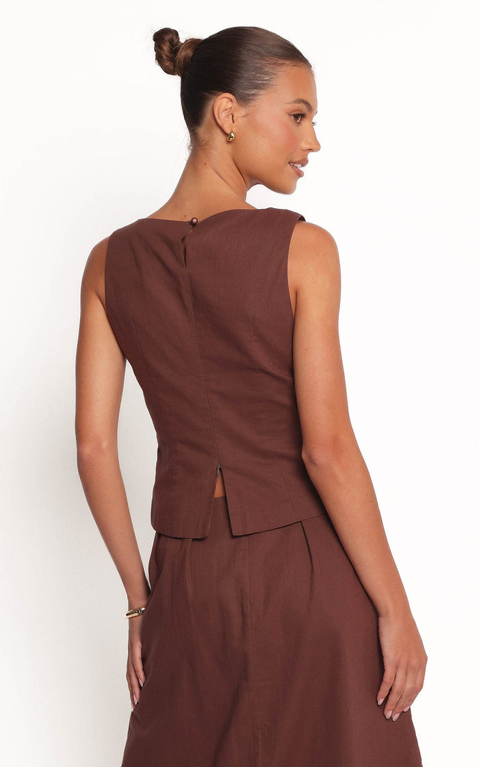 Petal and Pup USA TOPS Chiaro Shell Top - Brown