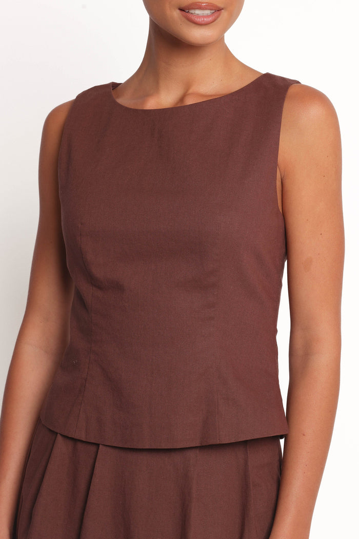 Petal and Pup USA TOPS Chiaro Shell Top - Brown