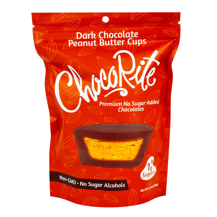 Chocorite Dark Chocolate Peanut Butter Cup Candy Bags - 6 Count