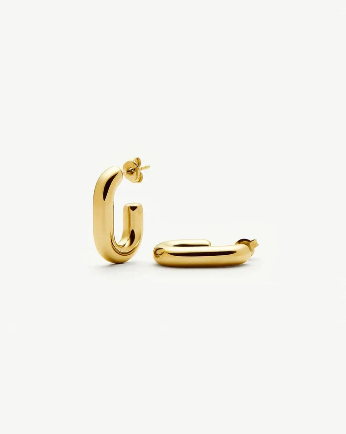 Chubby Oval Small Hoop Earrings | 18k Gold Plated Earrings Missoma