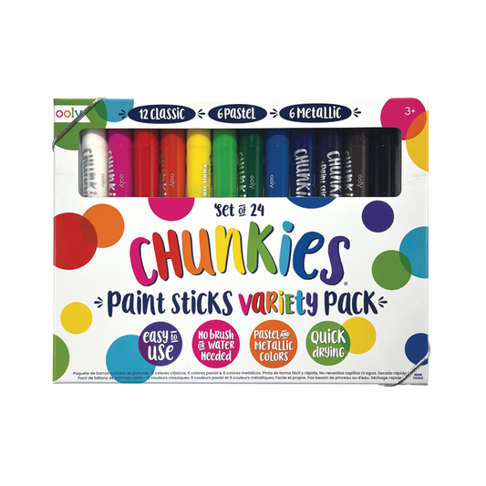 OOLY Chunkies Paint Sticks variety pack with original colors, pastel and metallic