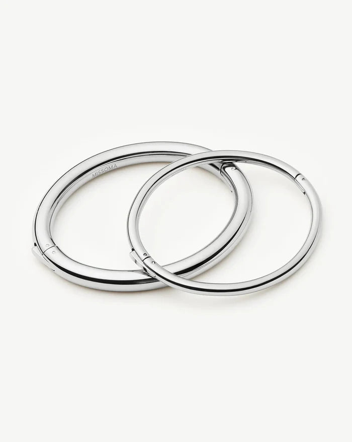 Chunky Bangle Set | Platinum Plated Bracelets Missoma