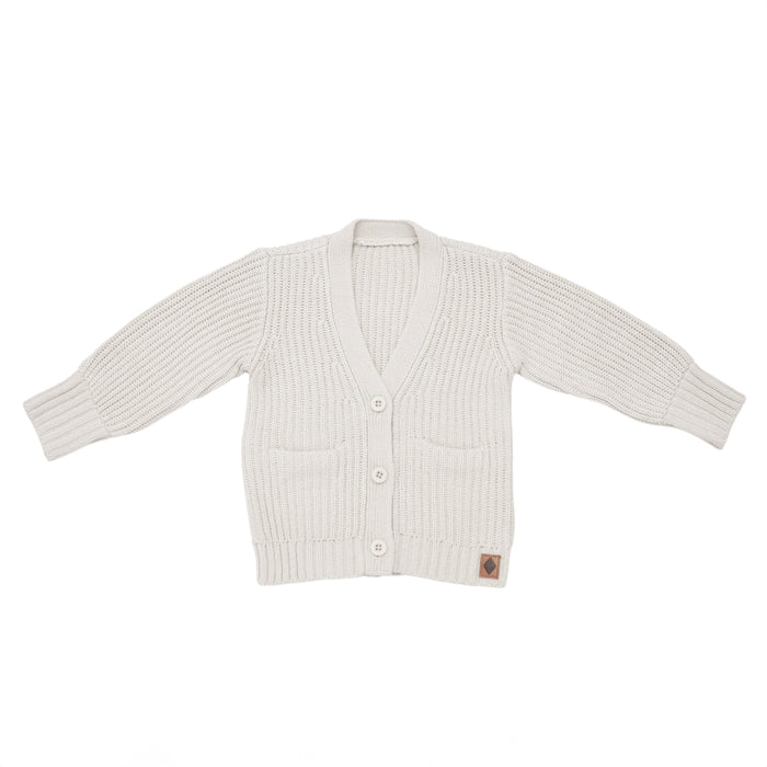 Kyte Baby Chunky Knit Oversized Cardigan in Oat
