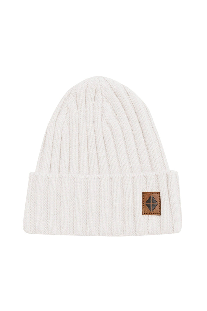Kyte Baby Chunky Knit Ribbed Beanie in Oat