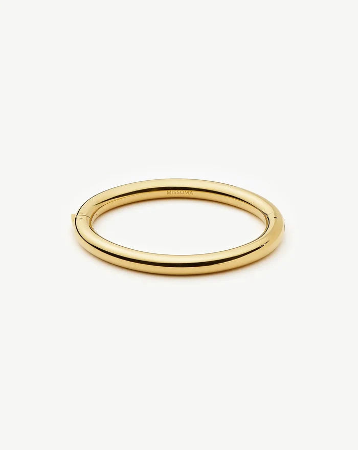 Chunky Round Hinged Bangle | 18k Gold Plated Bracelets Missoma