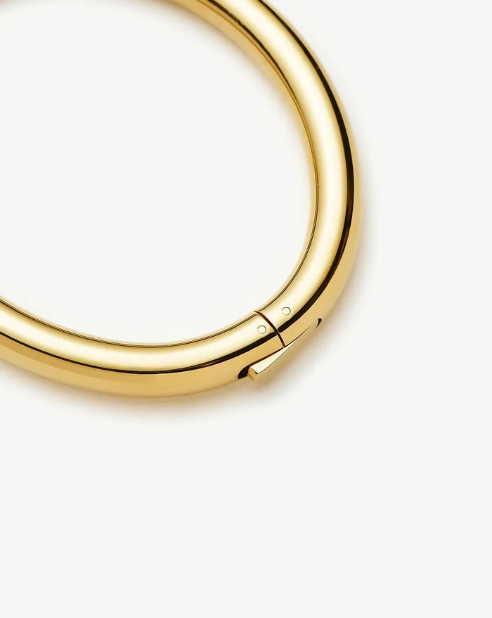 Chunky Round Hinged Bangle | 18k Gold Plated Bracelets Missoma