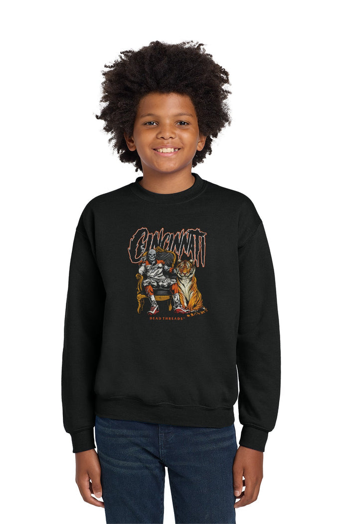 CINCINNATI FOOTBALL v2 KIDS CREWNECK SWEATSHIRT – Kids clothes – Dead Threads Apparel