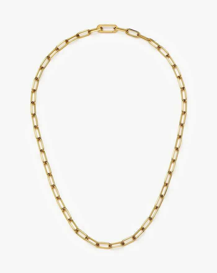 Classic Paperclip Chain Necklace | 18k Gold Plated Necklaces Missoma