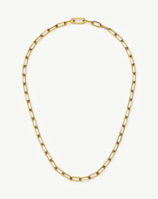 Classic Paperclip Chain Necklace | 18k Gold Plated Necklaces Missoma
