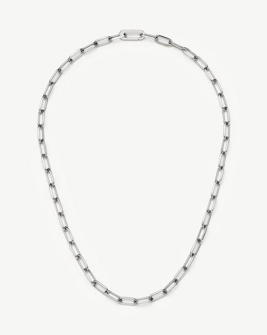 Classic Paperclip Chain Necklace | Platinum Plated Necklaces Missoma