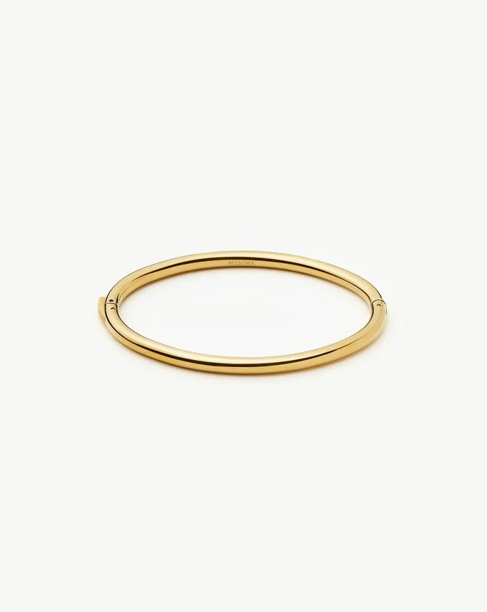 Classic Round Hinged Bangle | 18k Gold Plated Bracelets Missoma