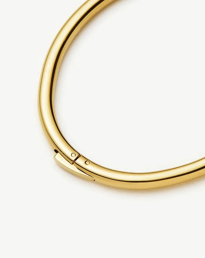 Classic Round Hinged Bangle | 18k Gold Plated Bracelets Missoma
