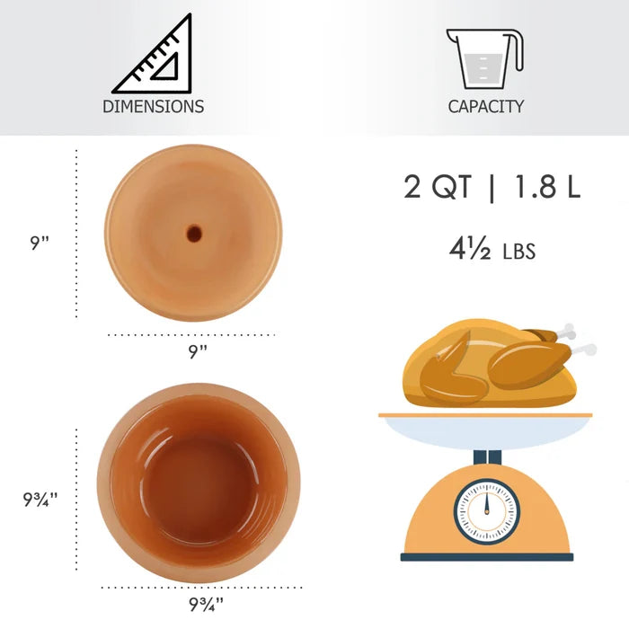 Clay Roaster/Dutch Oven - 2 Quart