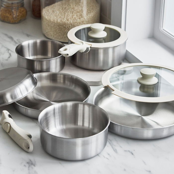 Click 10-Piece Uncoated Cookware Set
