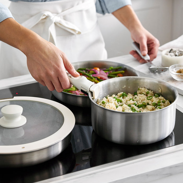 Click 10-Piece Uncoated Cookware Set