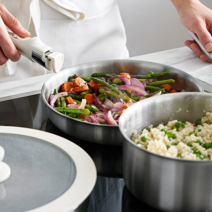 Click 10-Piece Uncoated Cookware Set